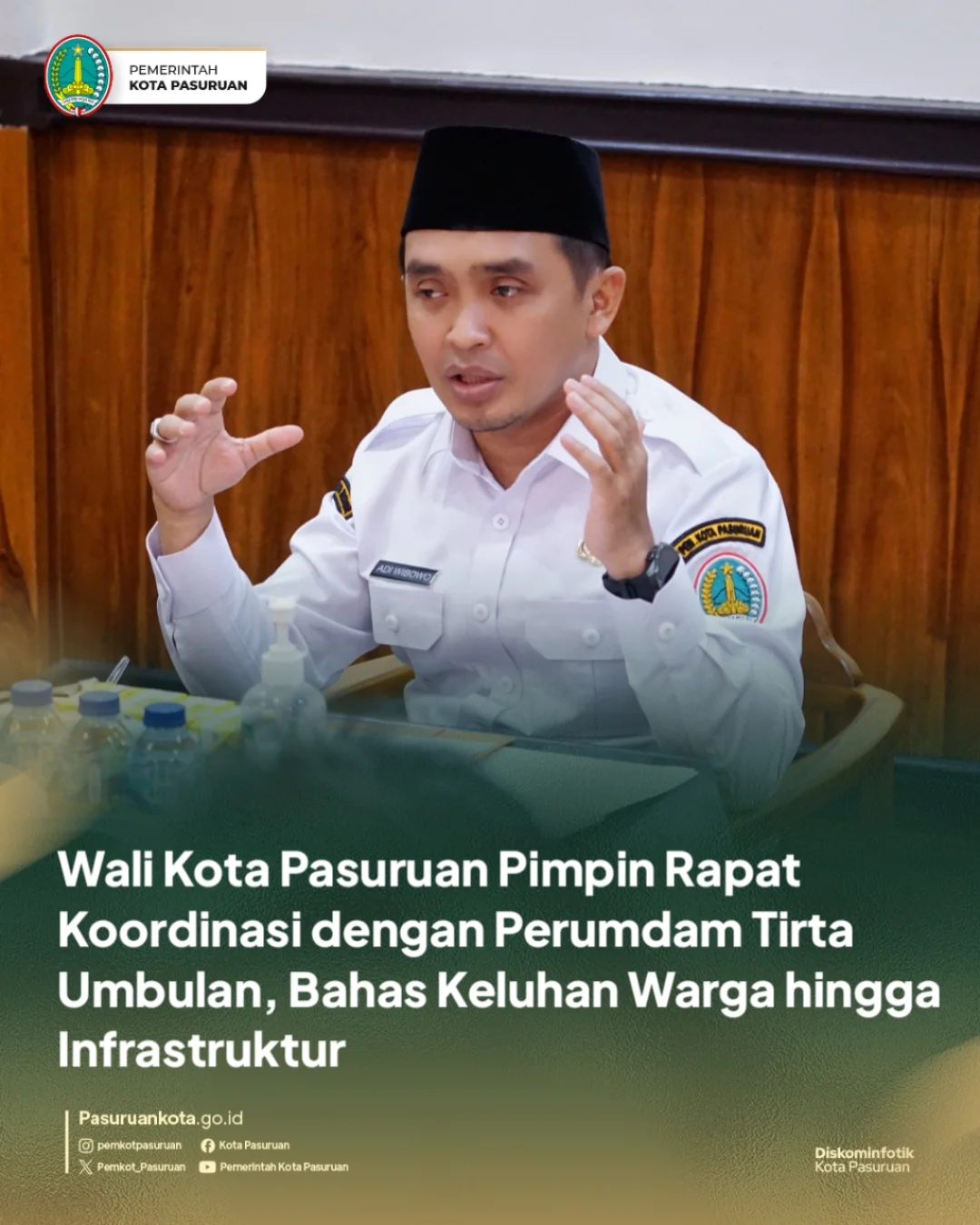 Rapat Koordinasi Wali Kota Pasuruan untuk Perbaikan Layanan Air Bersih