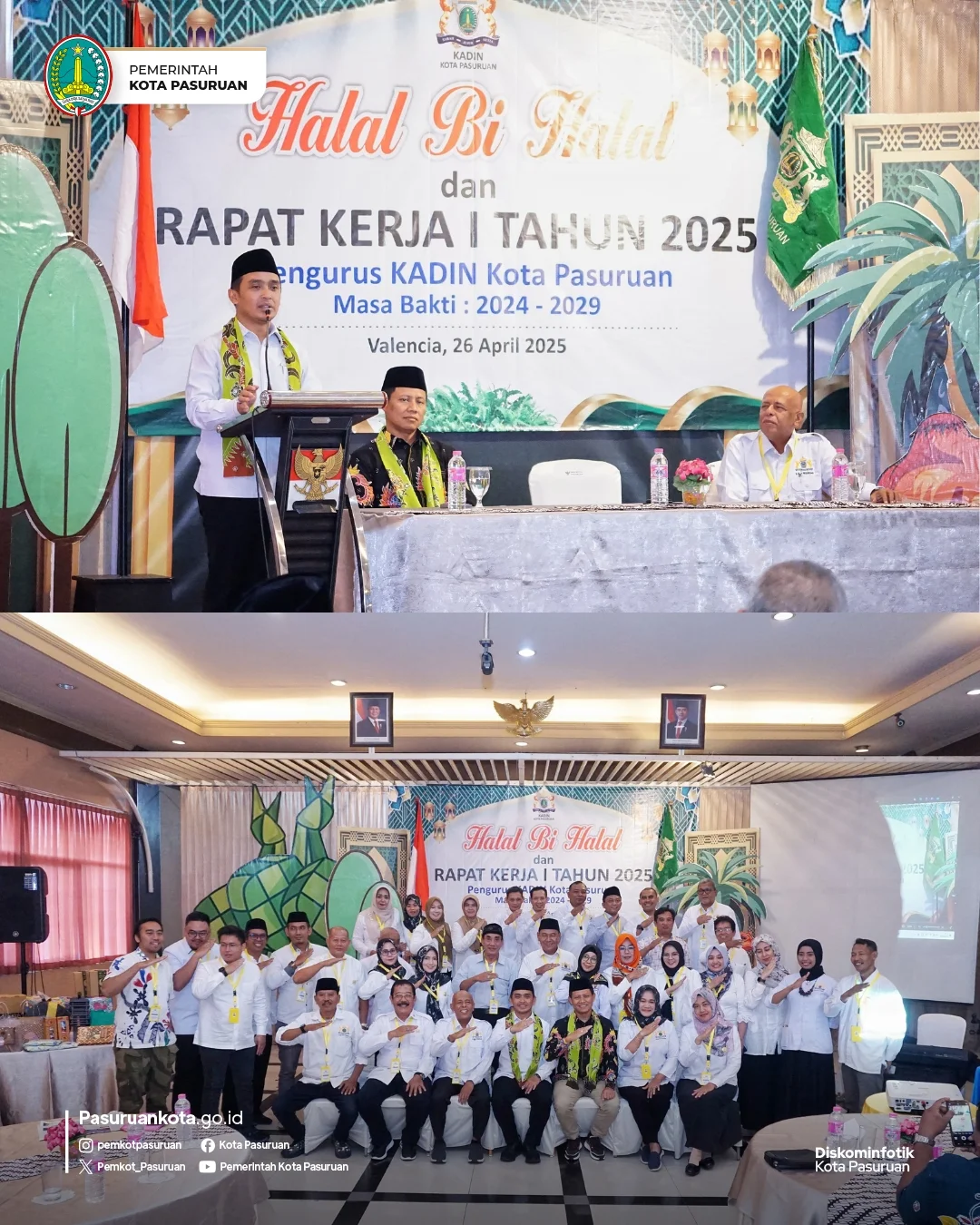 Wali Kota Pasuruan Hadiri Rapat Kerja KADIN dan Halal Bihalal