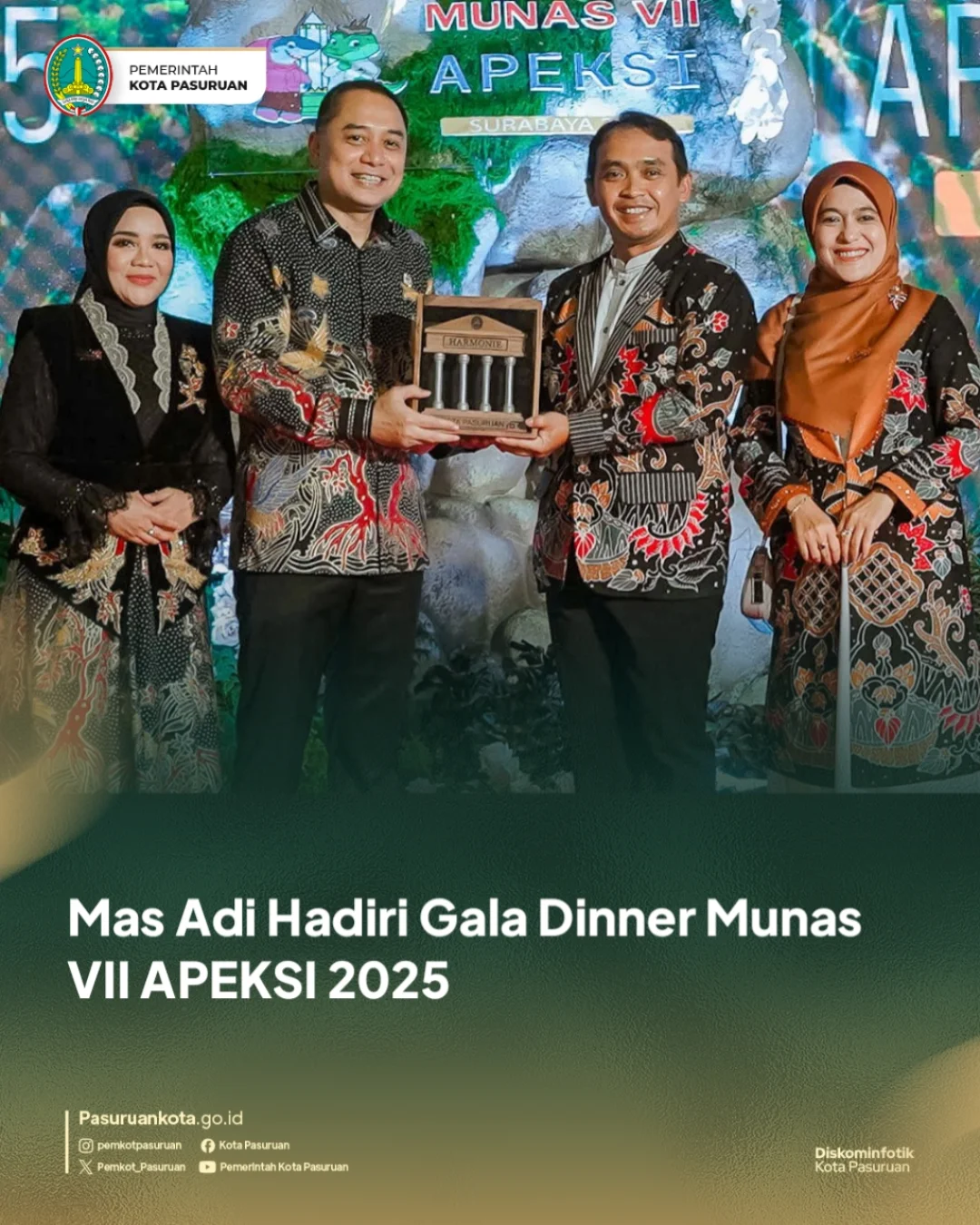 Gala Dinner Munas VII Apeksi 2025 di Surabaya: Memperkuat Kerja Sama antar Kota