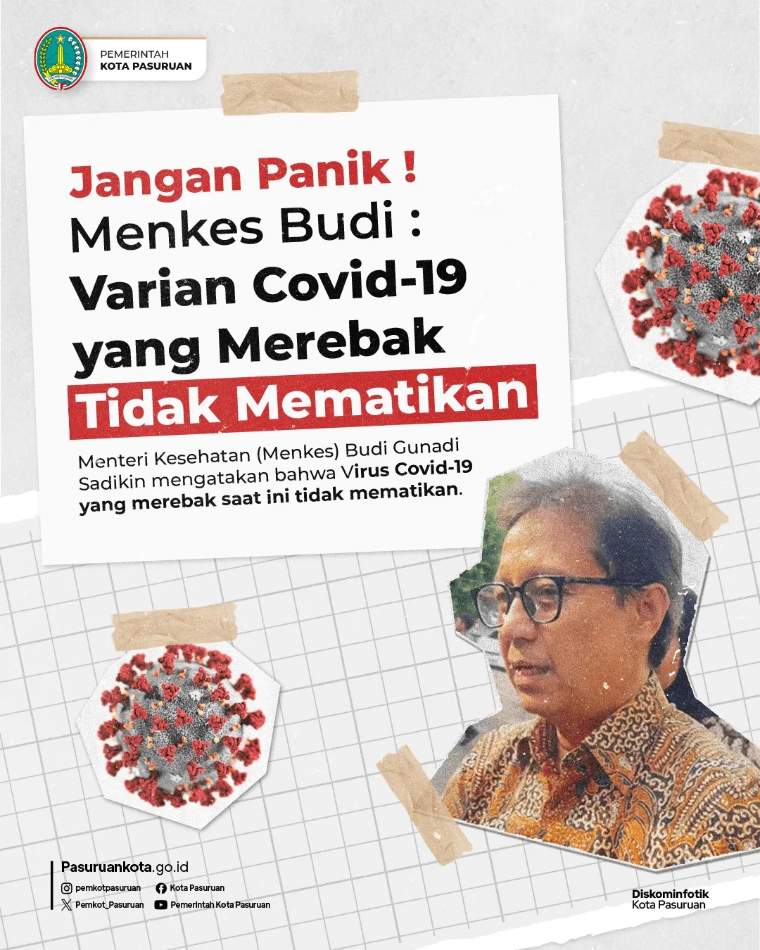 Kota Pasuruan Hadapi Varian Baru Covid-19