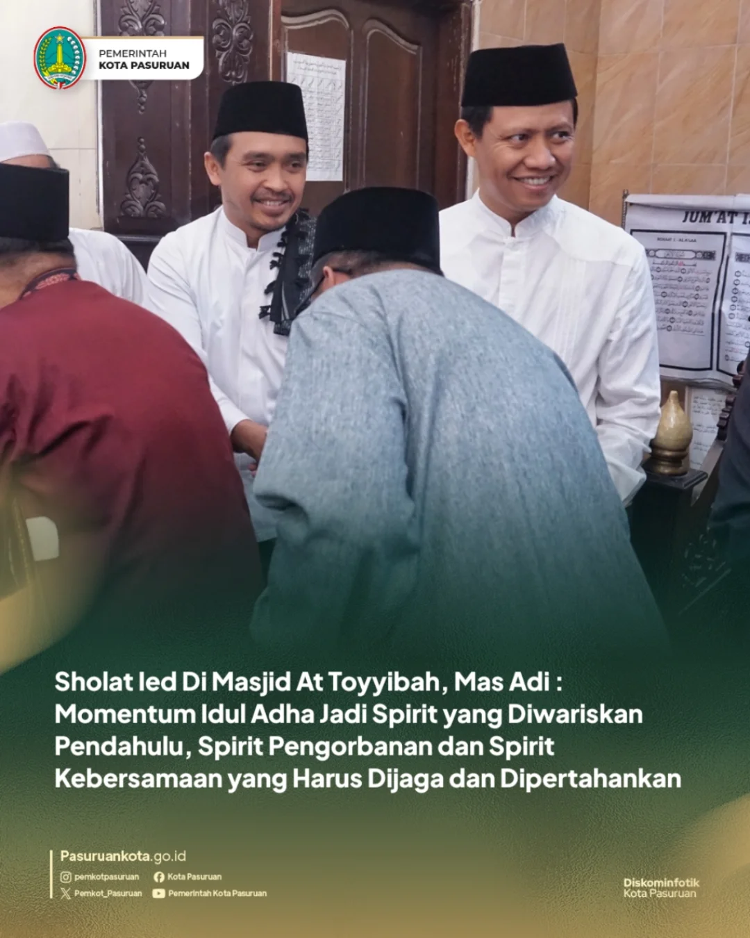 Wali Kota Pasuruan Rayakan Idul Adha dengan Sumbangan Hewan Kurban