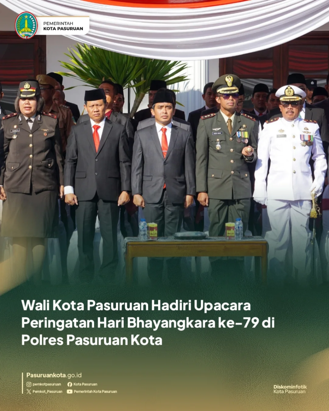 Perayaan Hari Bhayangkara ke-79 di Polres Pasuruan Kota berlangsung khidmat dan penuh makna
