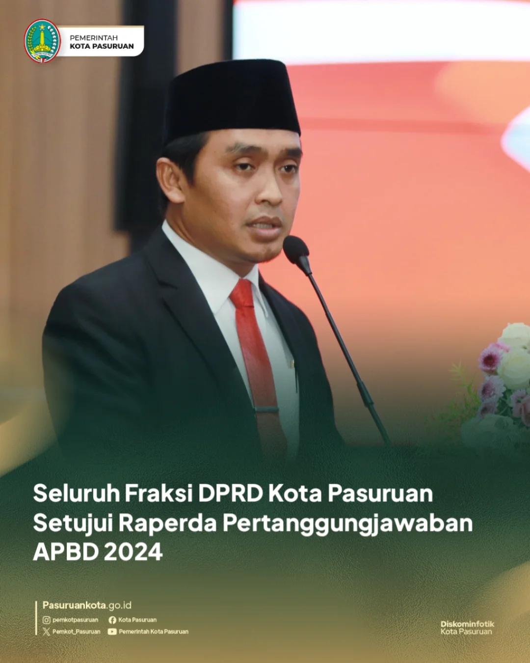 Seluruh Fraksi DPRD Kota Pasuruan Setujui Raperda Pertanggungjawaban APBD 2024