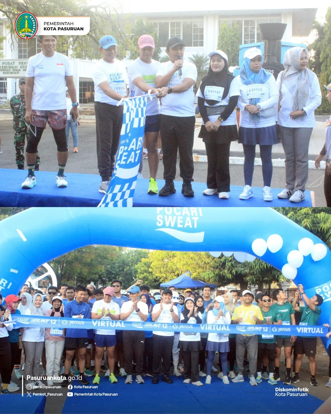 Wali Kota Pasuruan Lepaskan Fun Run Mini Offline Pocari Sweat 2025