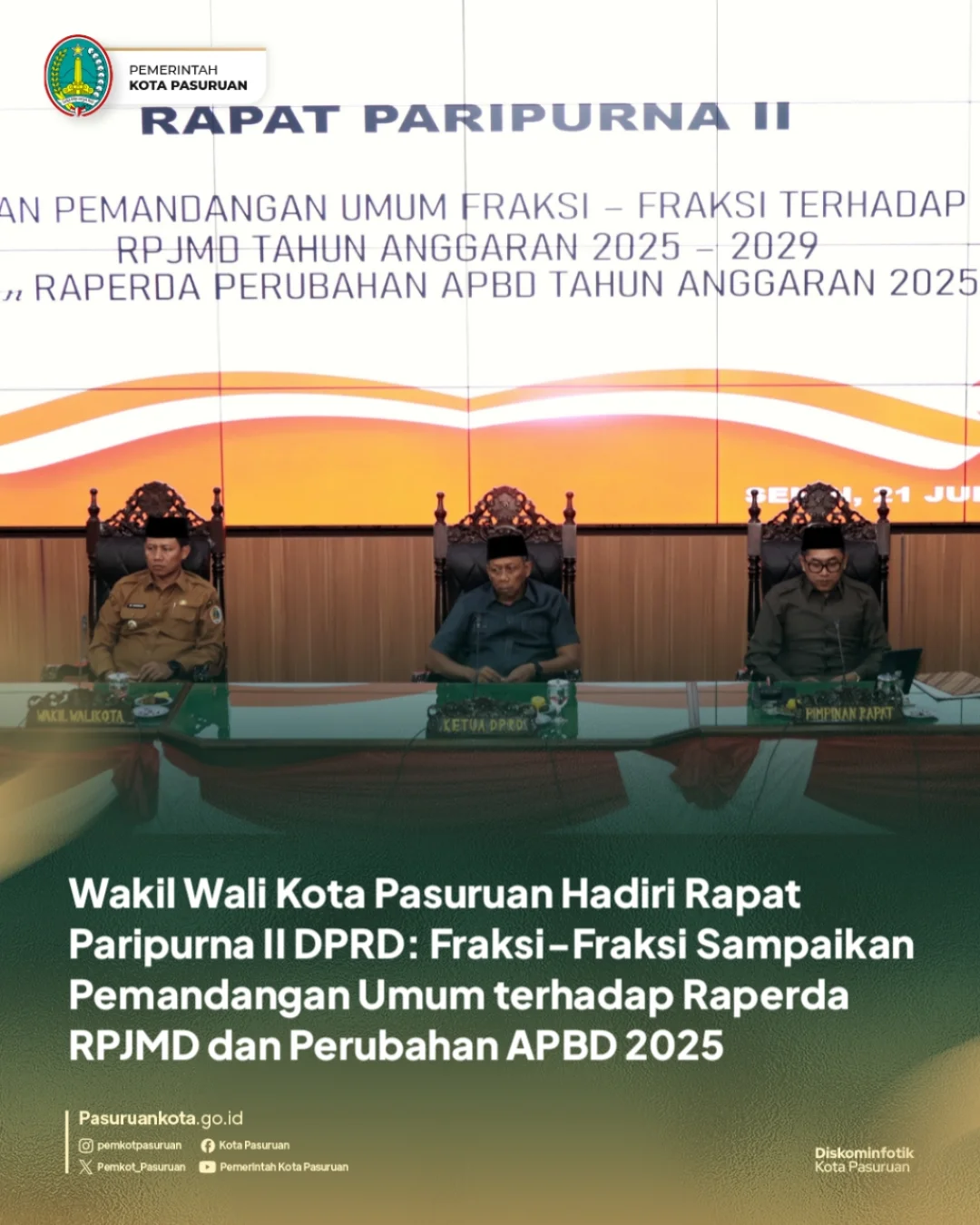 Rapat Paripurna II DPRD Kota Pasuruan Bahas Raperda Penting