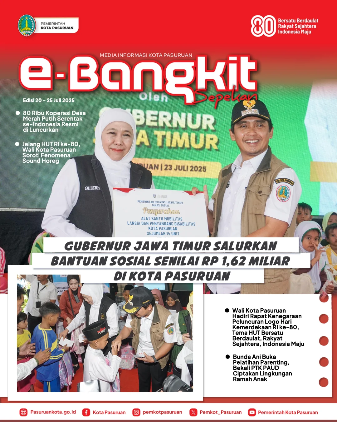 Pemprov Jatim Salurkan Bantuan Sosial untuk Lansia dan Disabilitas di Pasuruan