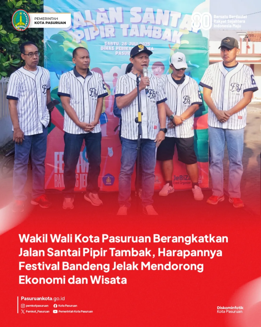 Jalan Santai Pipir Tambak Dukung Festival Bandeng Jelak di Kota Pasuruan