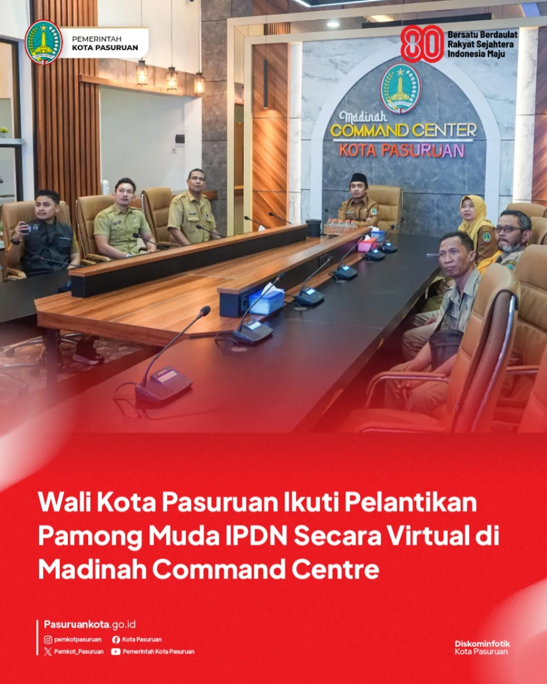 Pelantikan Lulusan IPDN Angkatan XXXII Secara Virtual di Pasuruan