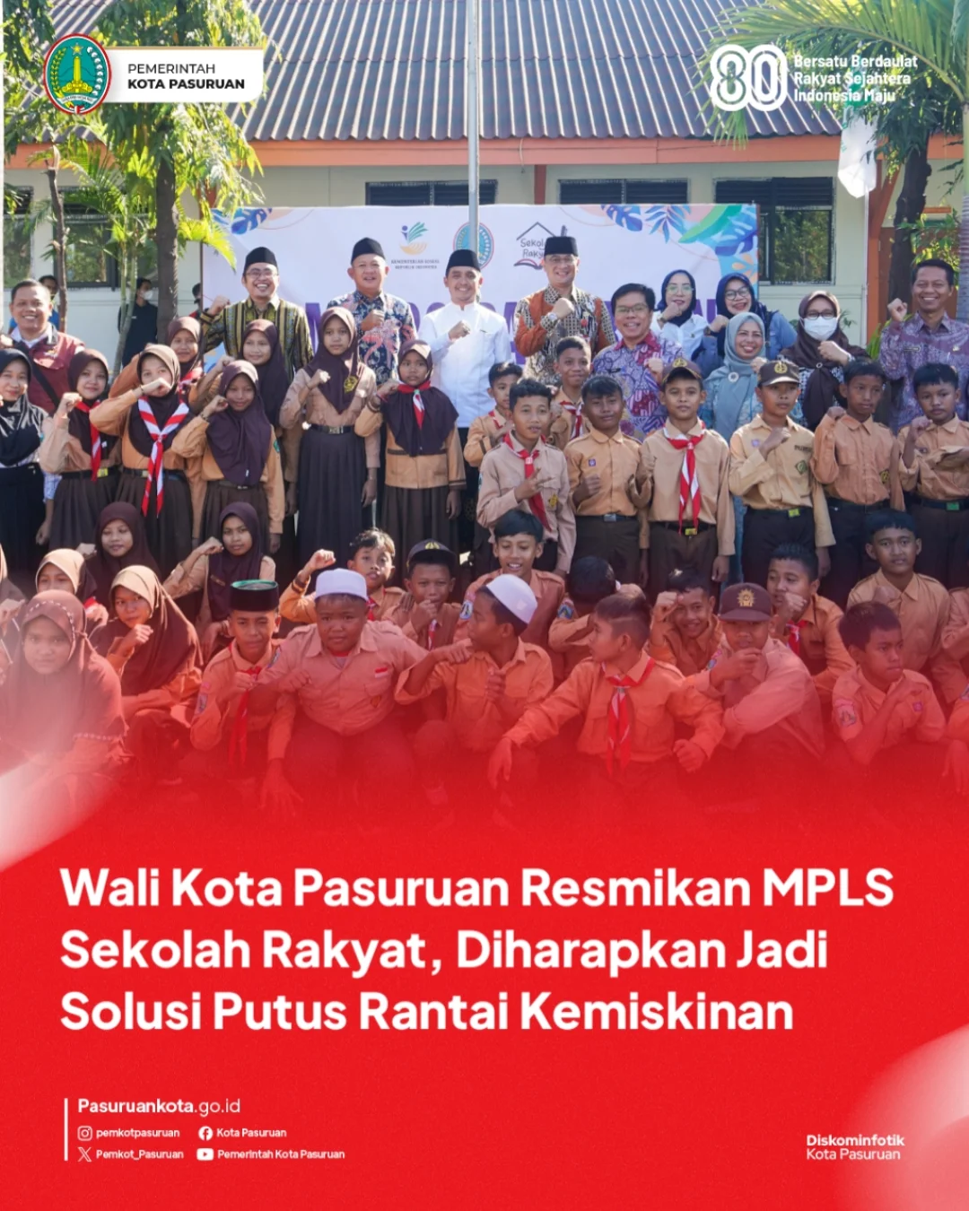 Wali Kota Pasuruan Resmi Buka Program Sekolah Rakyat, Fokus Tingkatkan SDM dan Kurangi Kemiskinan