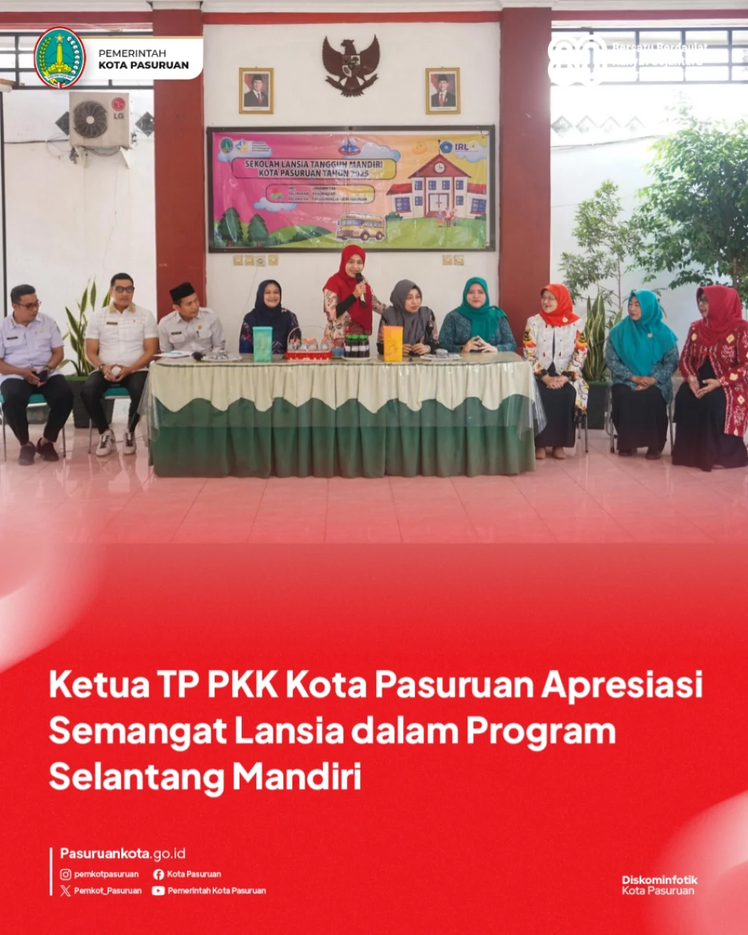 Ketua TP PKK Kota Pasuruan Kunjungi Kelurahan untuk Dukung Sekolah Lansia Tangguh Mandiri