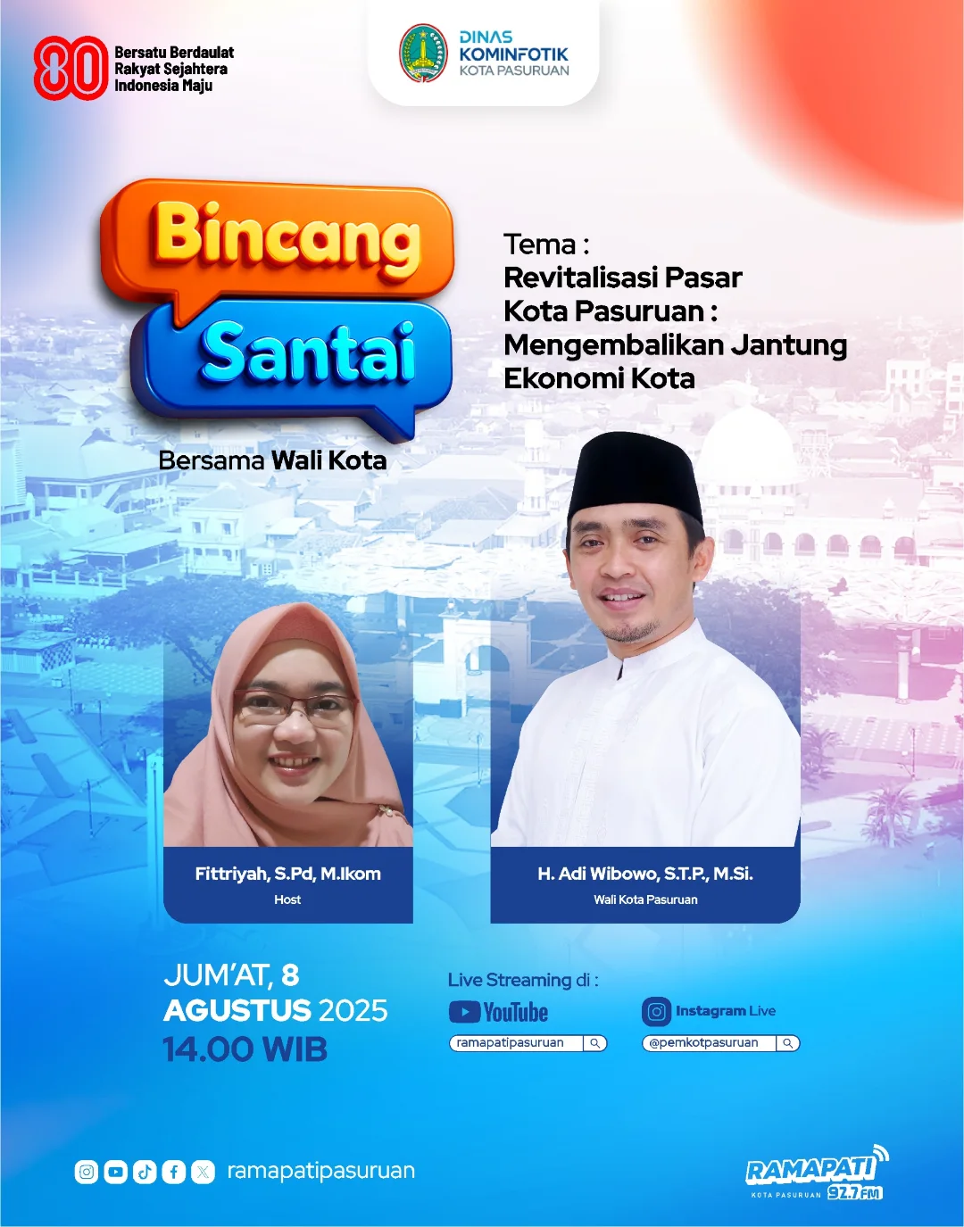 Wali Kota Pasuruan Bahas Revitalisasi Pasar sebagai Upaya Menghidupkan Ekonomi Kota