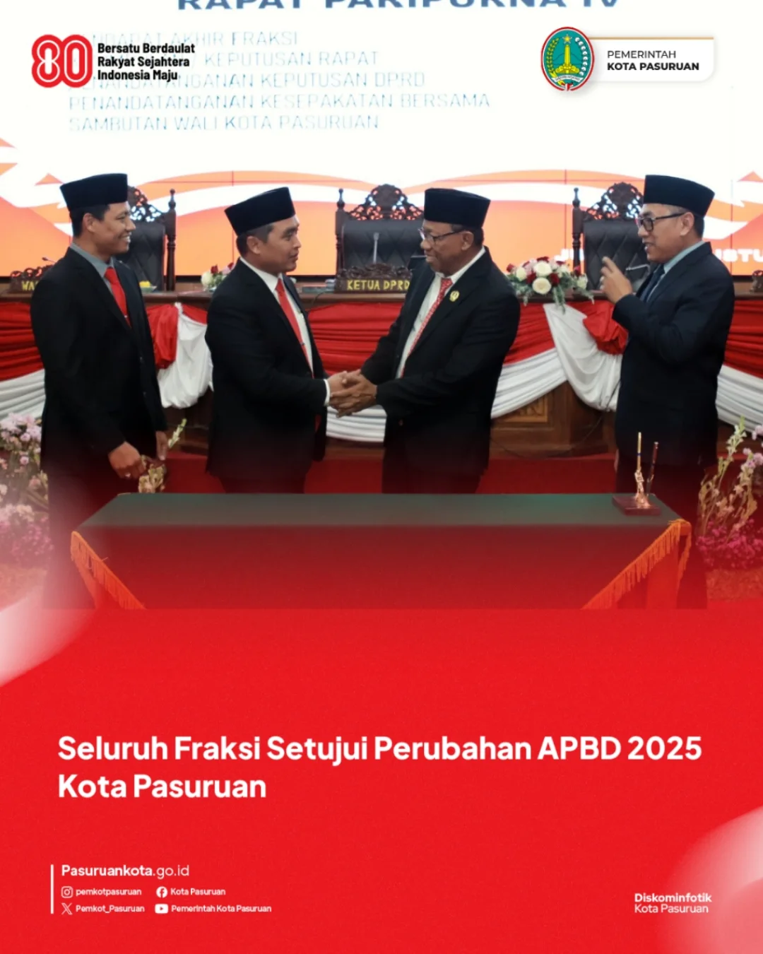 Perubahan APBD Kota Pasuruan Disahkan dalam Rapat Paripurna DPRD