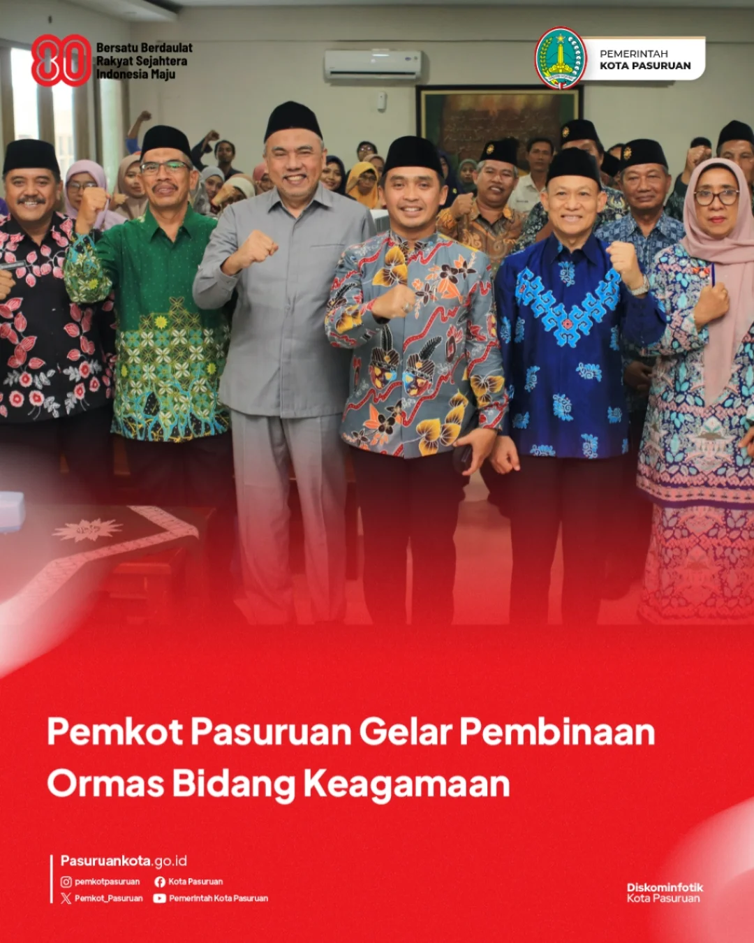 Pemkot Pasuruan Gelar Pembinaan Organisasi Kemasyarakatan Keagamaan, Fokus Pada Persatuan Bangsa