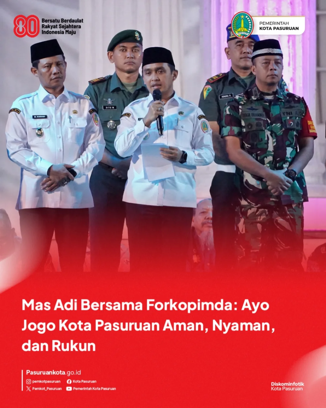 Wali Kota Pasuruan Ajak Warga Jaga Keamanan dan Kerukunan dalam Sarasehan Kebangsaan