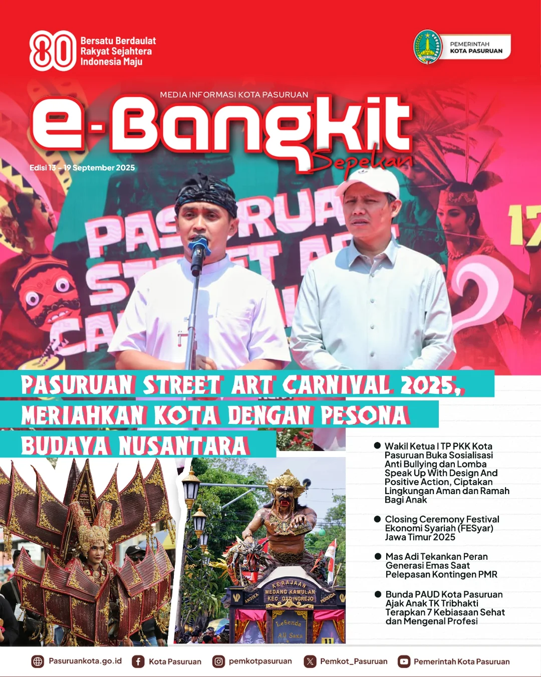 Pasuruan Street Art Carnival 2025 Meriahkan Kota Pasuruan dengan Seni dan Budaya Nusantara