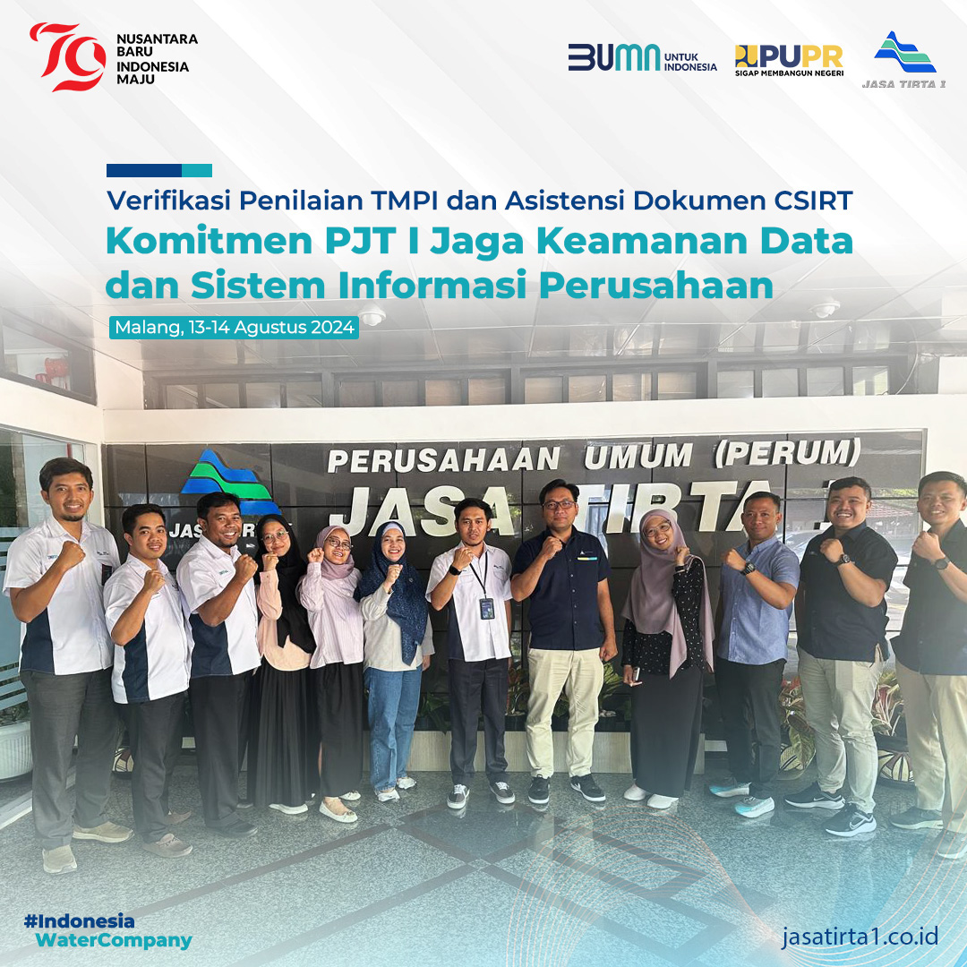 Perum Jasa Tirta I Gelar Verifikasi Keamanan Siber Bersama BSSN