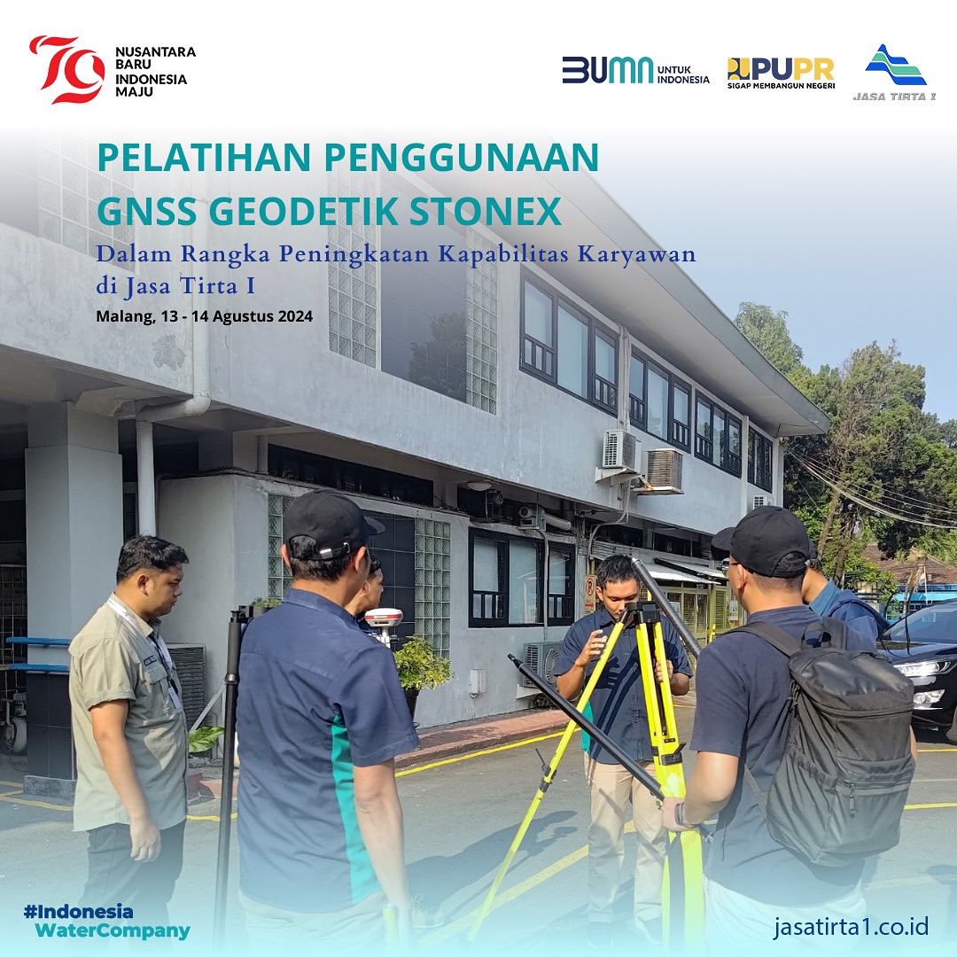 Pelatihan GNSS Geodetik untuk Karyawan Perum Jasa Tirta I