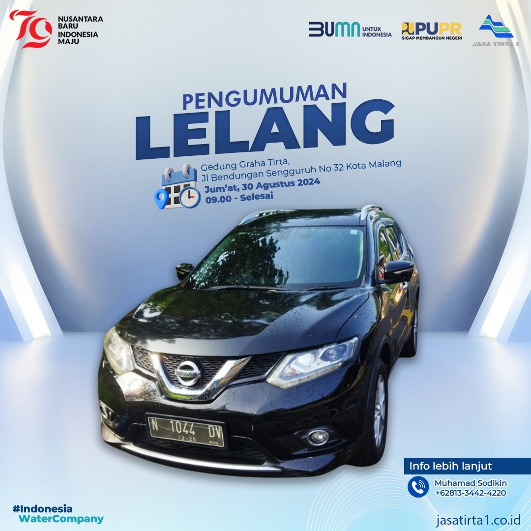 Lelang Barang Bekas oleh Perusahaan Umum Jasa Tirta (PJT) I