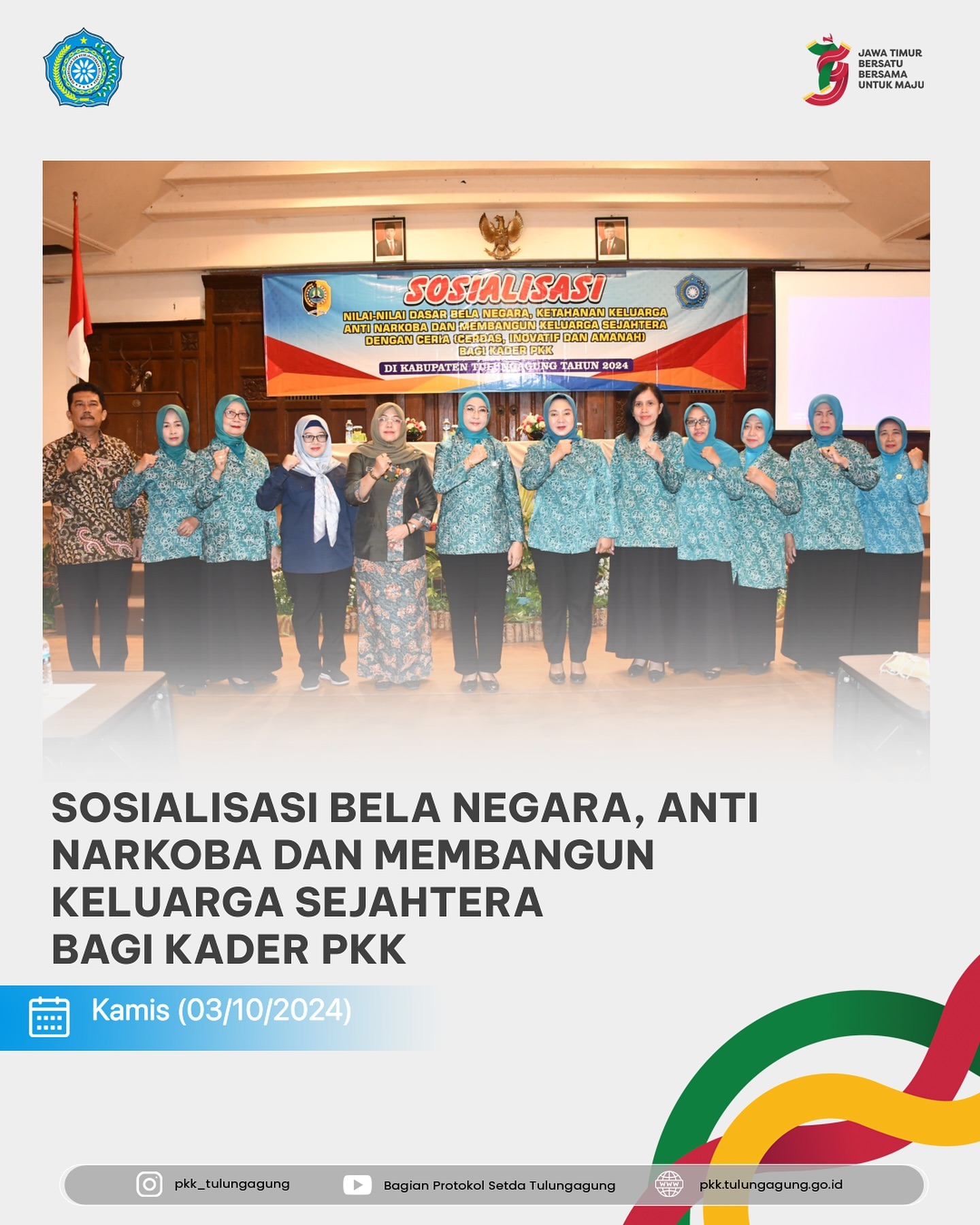 Sosialisasi Bela Negara dan Anti Narkoba untuk Kader PKK di Tulungagung