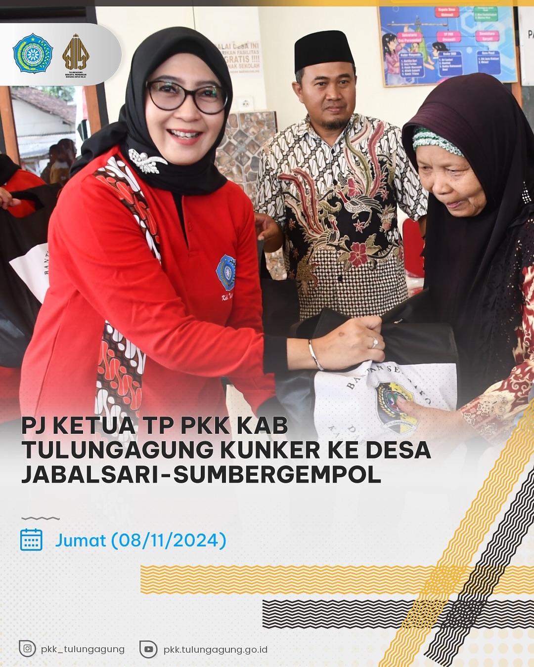 Pj Ketua TP PKK Tulungagung Kunjungi Desa Jabalsari Sumbergempol