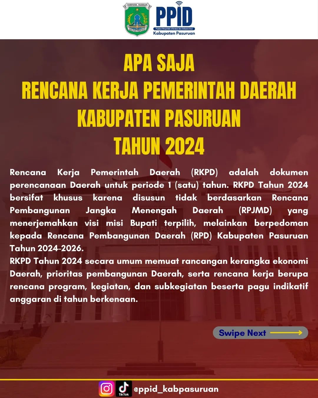 Rencana Kerja Pemerintah Daerah (RKPD) Kabupaten Pasuruan Tahun 2024