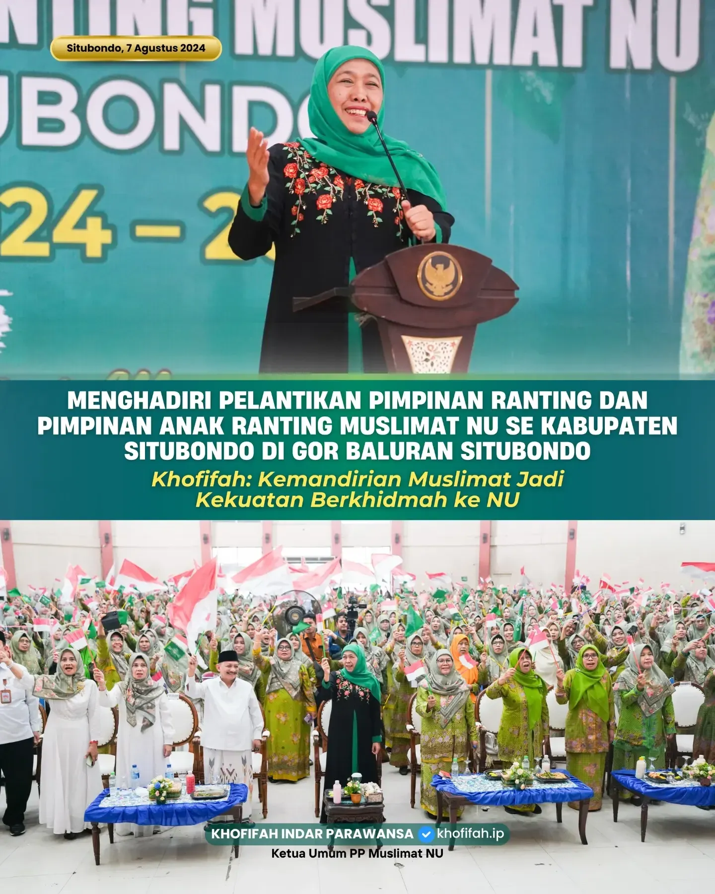 Khofifah Indar Parawansa Ajak Muslimat NU Gagas Program Sosial untuk Masyarakat