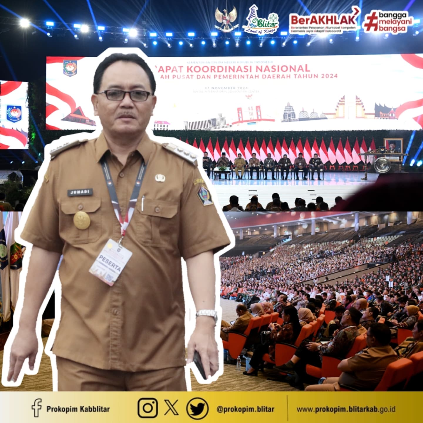 Pjs. Bupati Blitar Ikuti Rakornas Bersama Presiden di SICC