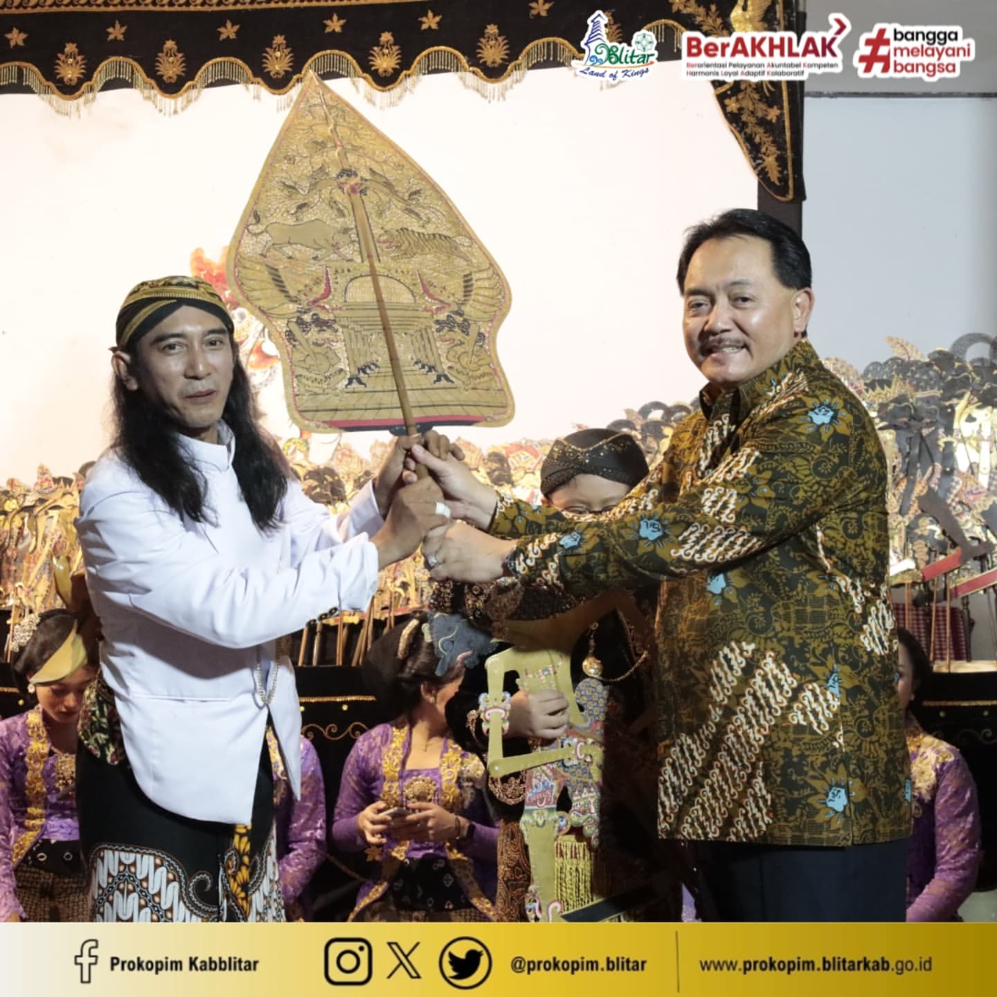 Pjs. Bupati Blitar Hadiri Pagelaran Wayang Kulit di RBK Wlingi