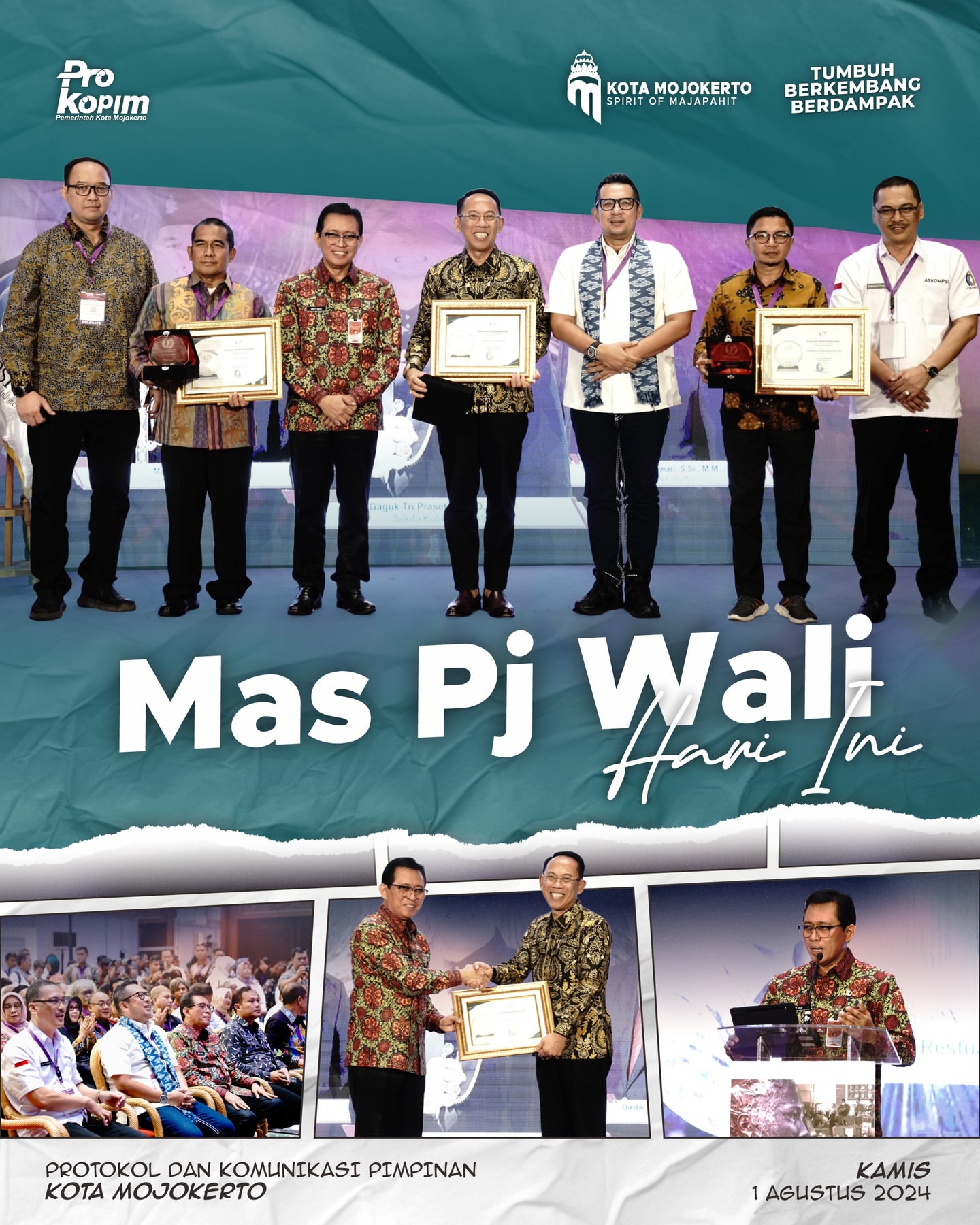 Penjabat Wali Kota Mojokerto Hadiri Penghargaan Digital Leadership di Jakarta