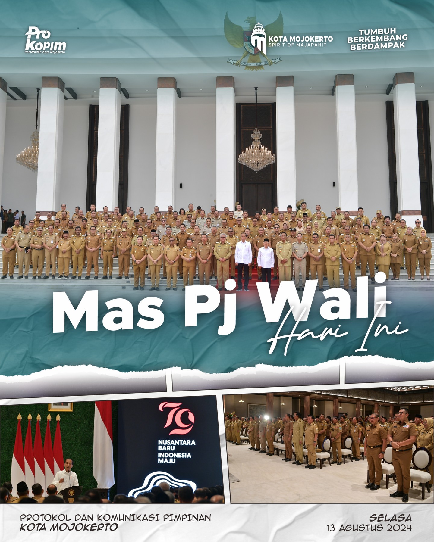 Pj Wali Kota Mojokerto Hadiri Pertemuan dengan Presiden Jokowi