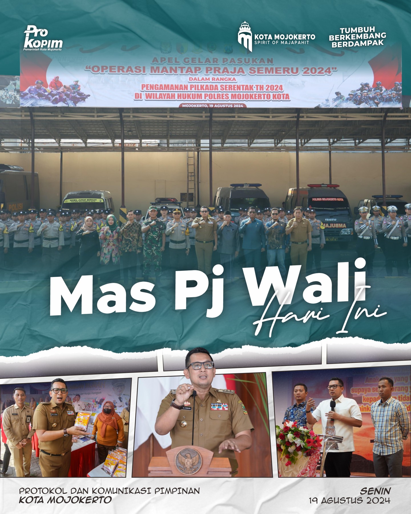 Apel Gelar Pasukan Terkait Pengamanan Pilkada di Mojokerto