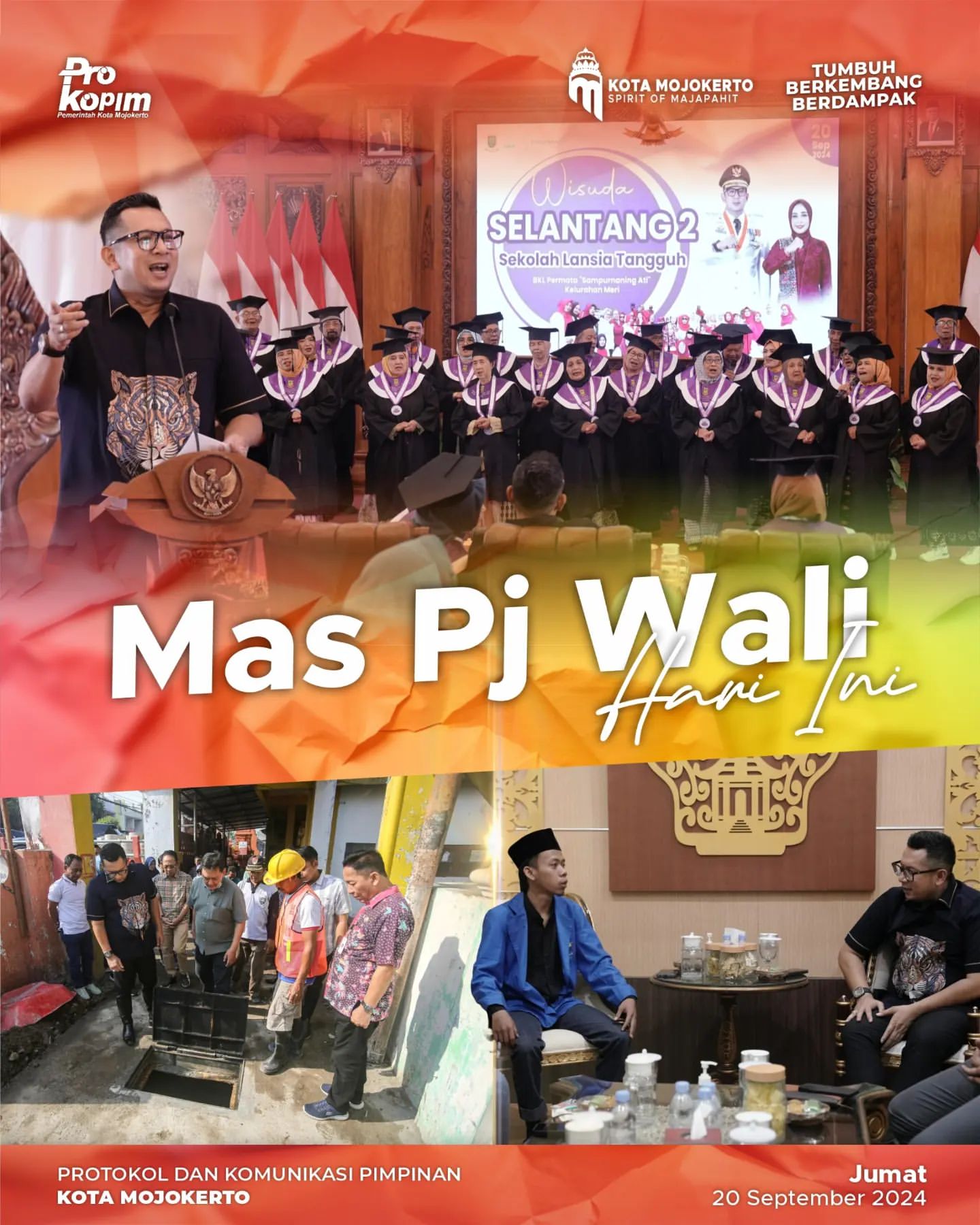 Wali Kota Mojokerto Hadiri Wisuda Sekolah Lansia Tangguh