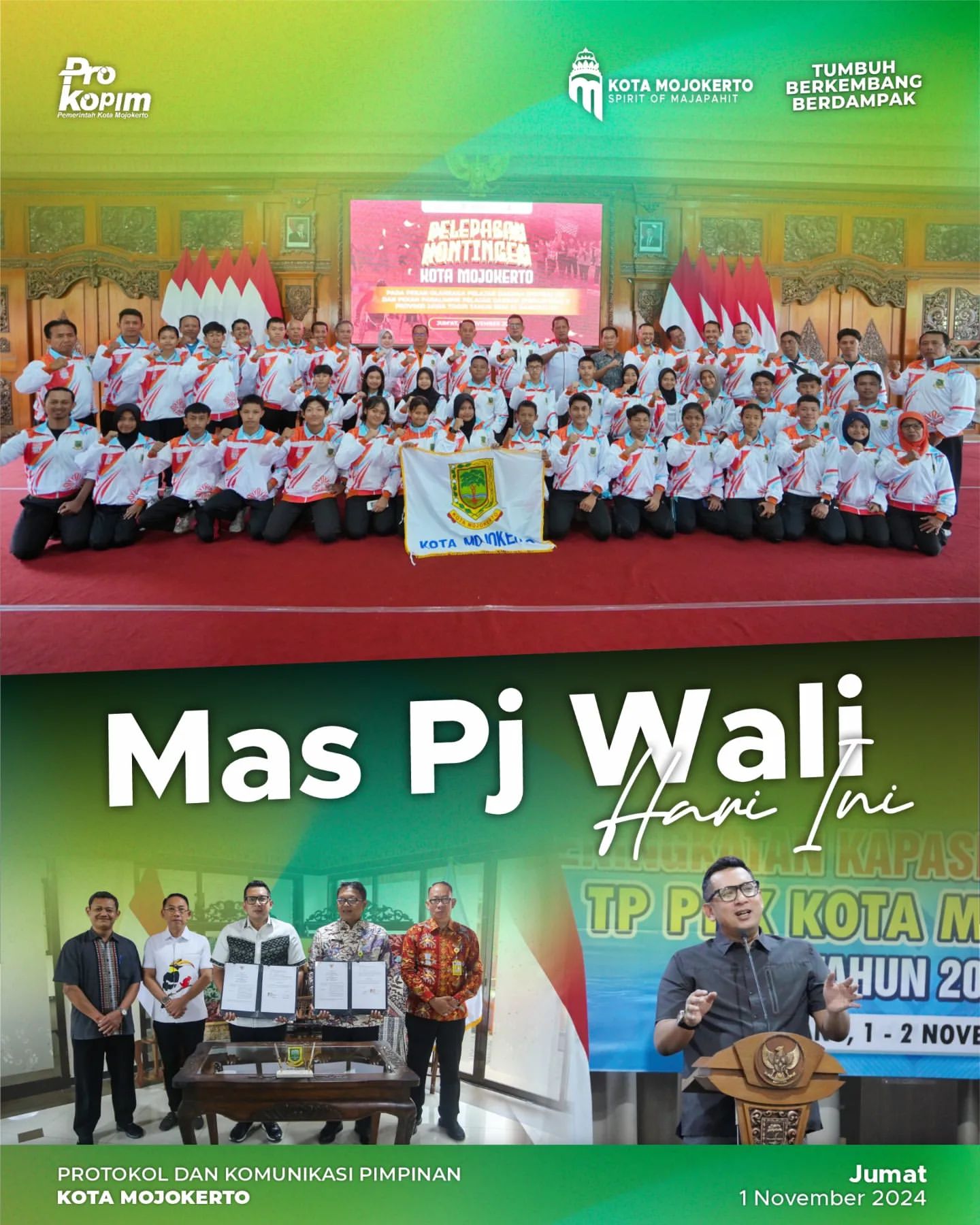 Pelepasan Kontingen Kota Mojokerto untuk POPDA XIV/PEPARPEDA II Tahun 2024
