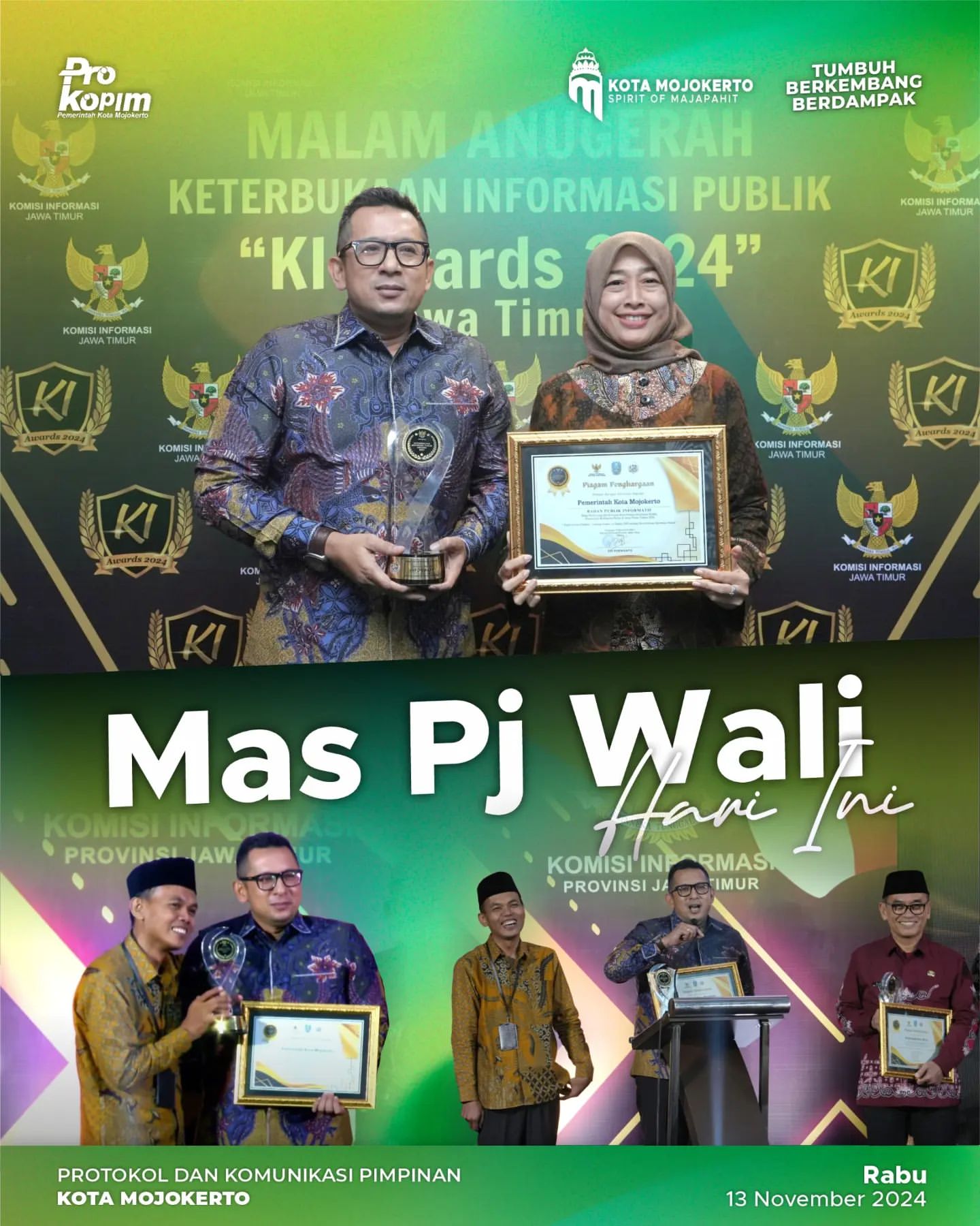 Malam Anugerah Keterbukaan Informasi Publik 2024 di Surabaya