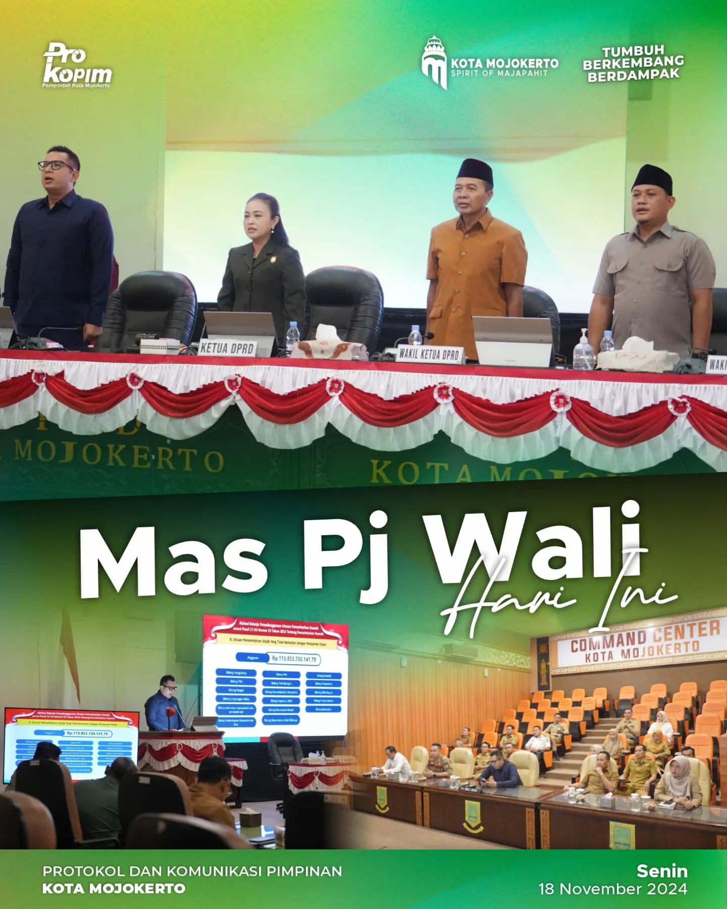 Penyampaian Raperda APBD 2025 oleh Pj Wali Kota Mojokerto
