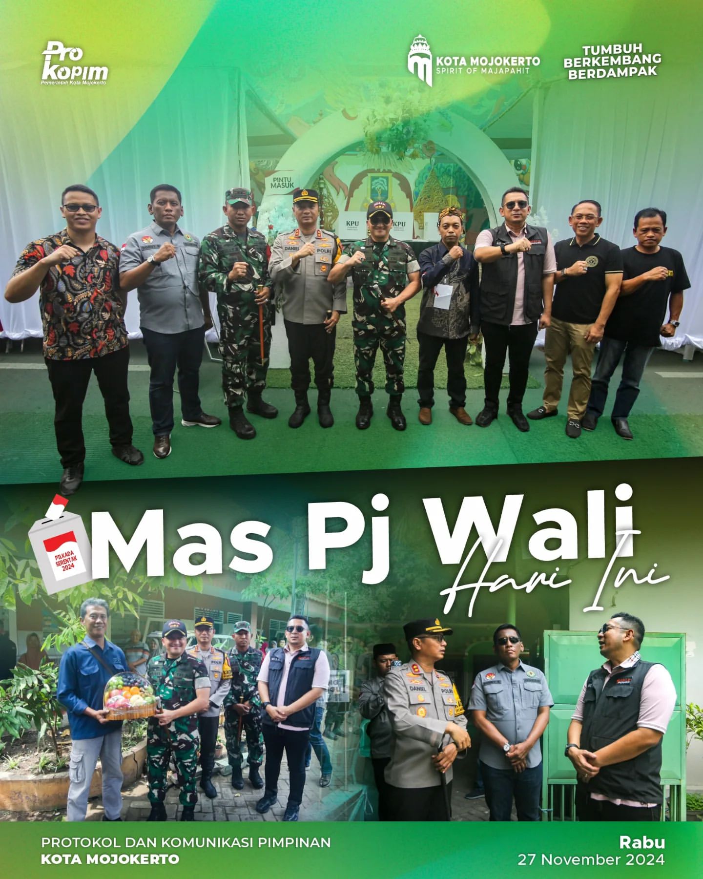 Wali Kota Mojokerto Tinjau Proses Pemungutan Suara Pilkada 2024