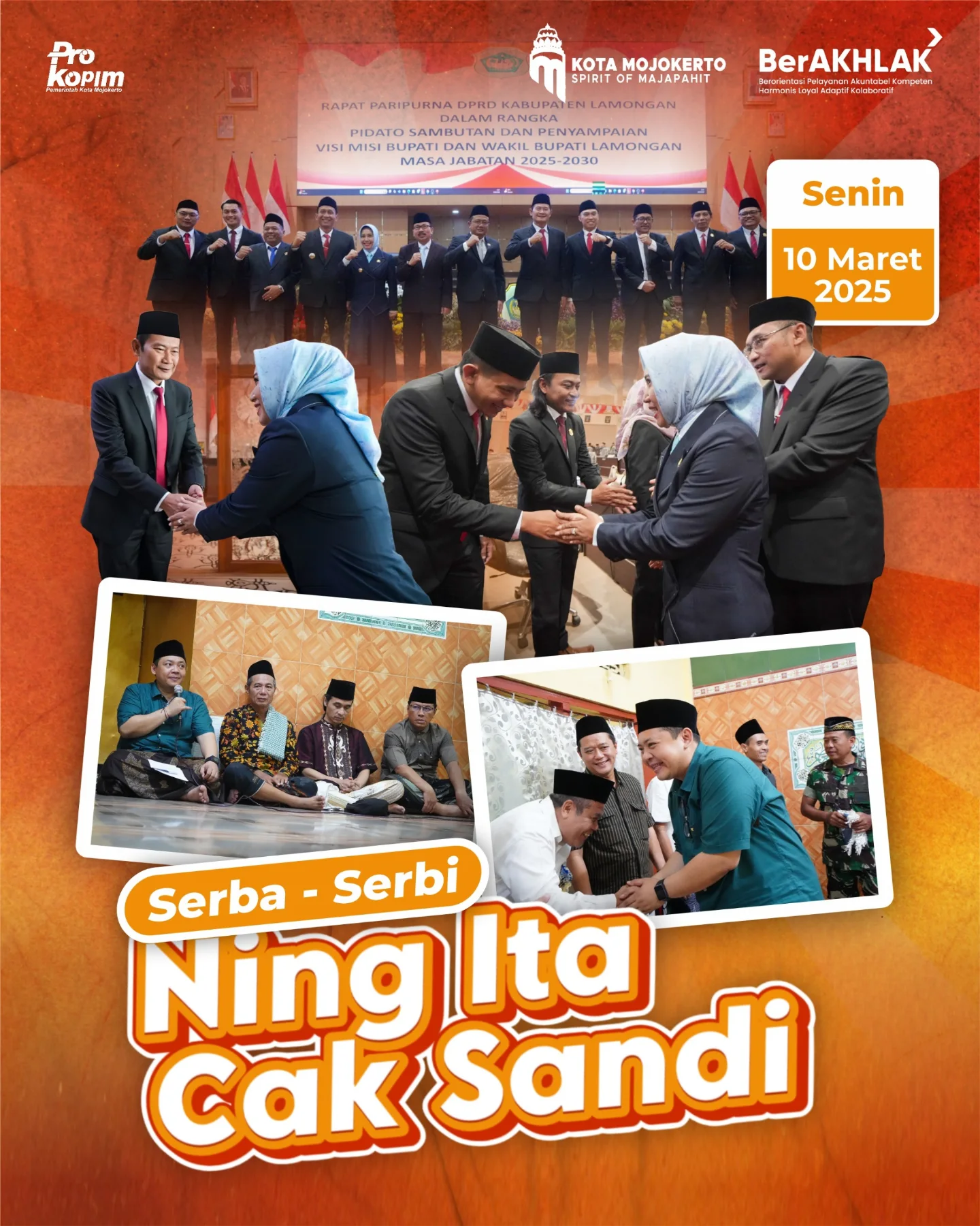 Wali Kota Mojokerto Hadiri Rapat Paripurna DPRD Lamongan