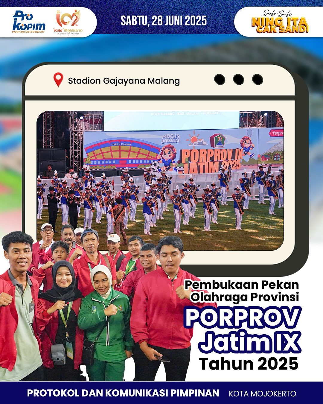 Wali Kota Mojokerto Hadiri Pembukaan Pekan Olahraga Provinsi Jatim IX