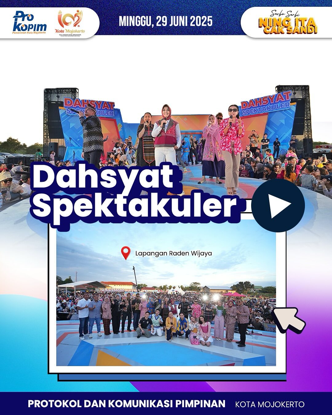 Dahsyat Spektakuler dan Festival Lomba Rujak Uleg Puncaki Hari Jadi Kota Mojokerto ke-107