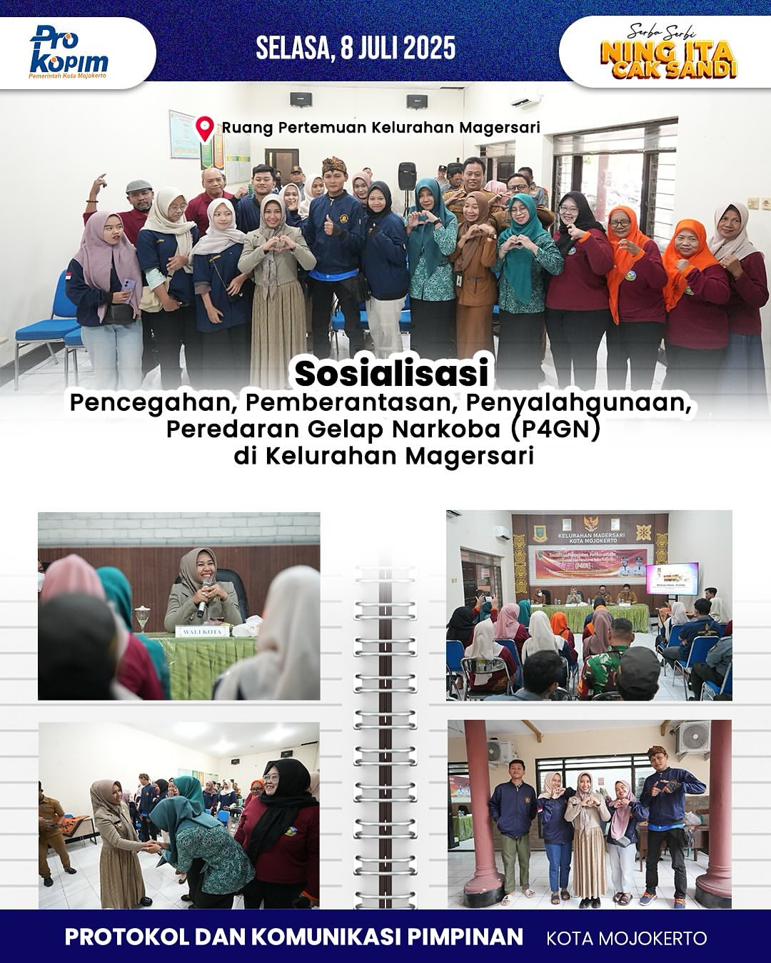 Sosialisasi P4GN untuk Cegah Penyalahgunaan Narkoba di Mojokerto
