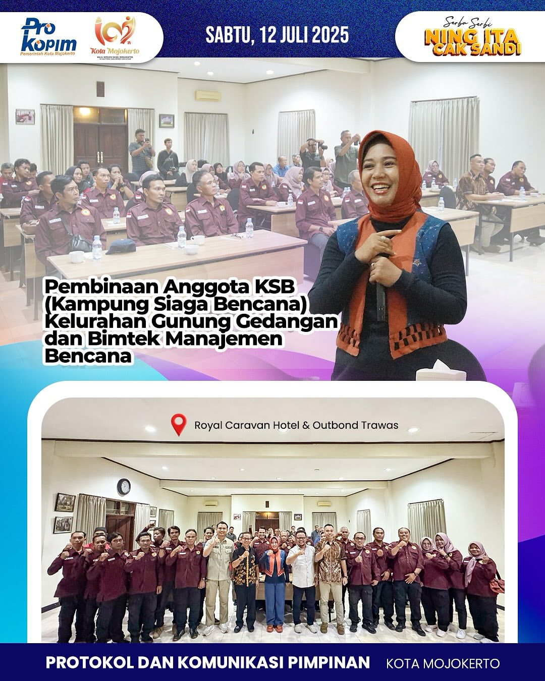 Pembinaan Anggota Kampung Siaga Bencana di Mojokerto