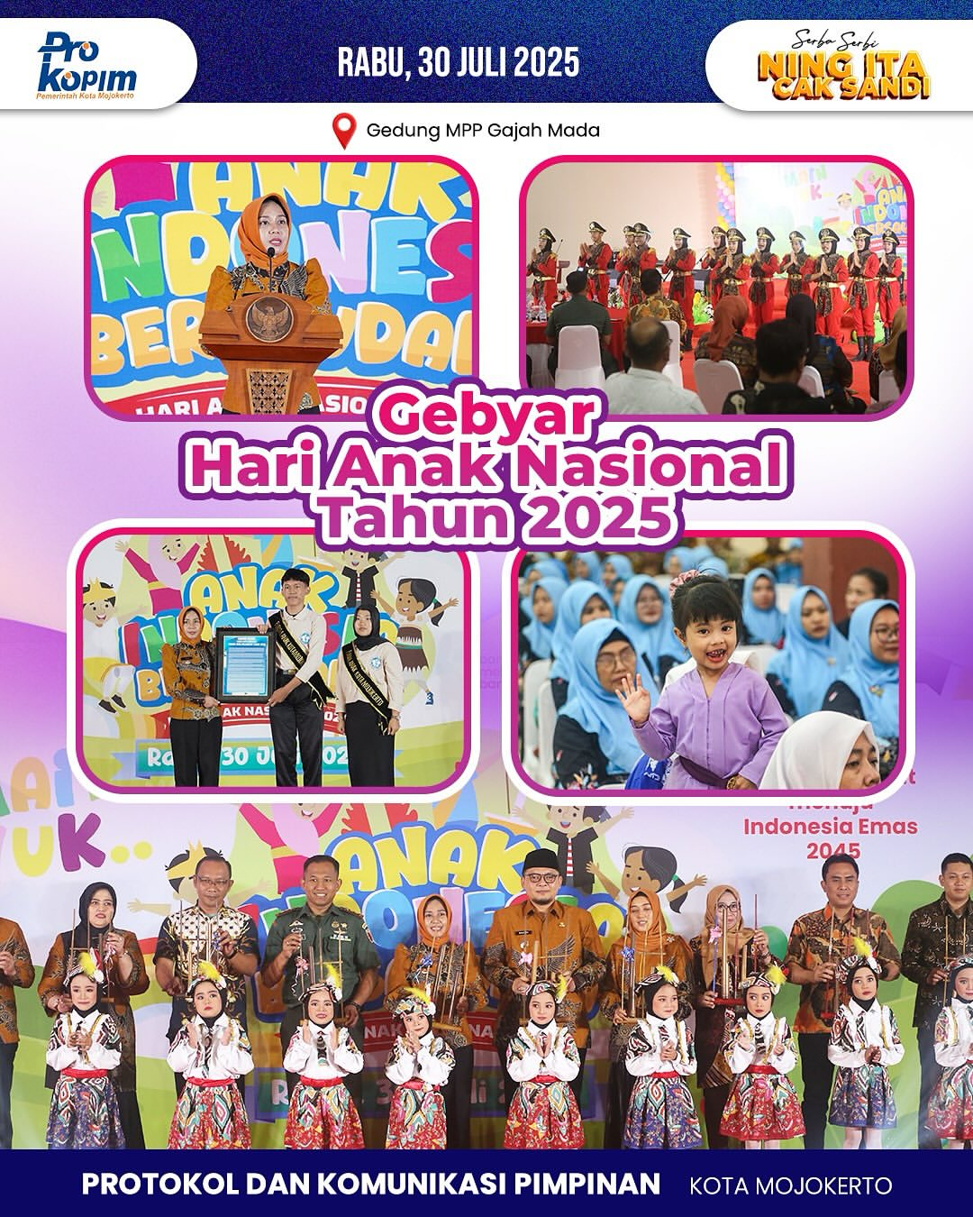 Peringatan Hari Anak Nasional 2025 di Kota Mojokerto