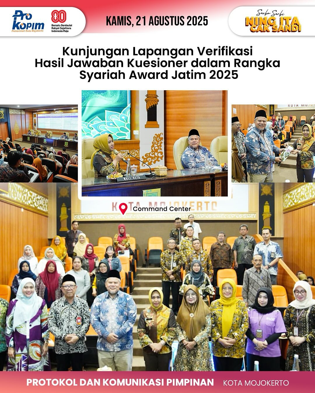 Wali Kota Mojokerto Menerima Tim Verifikasi untuk Syariah Award Jatim 2025