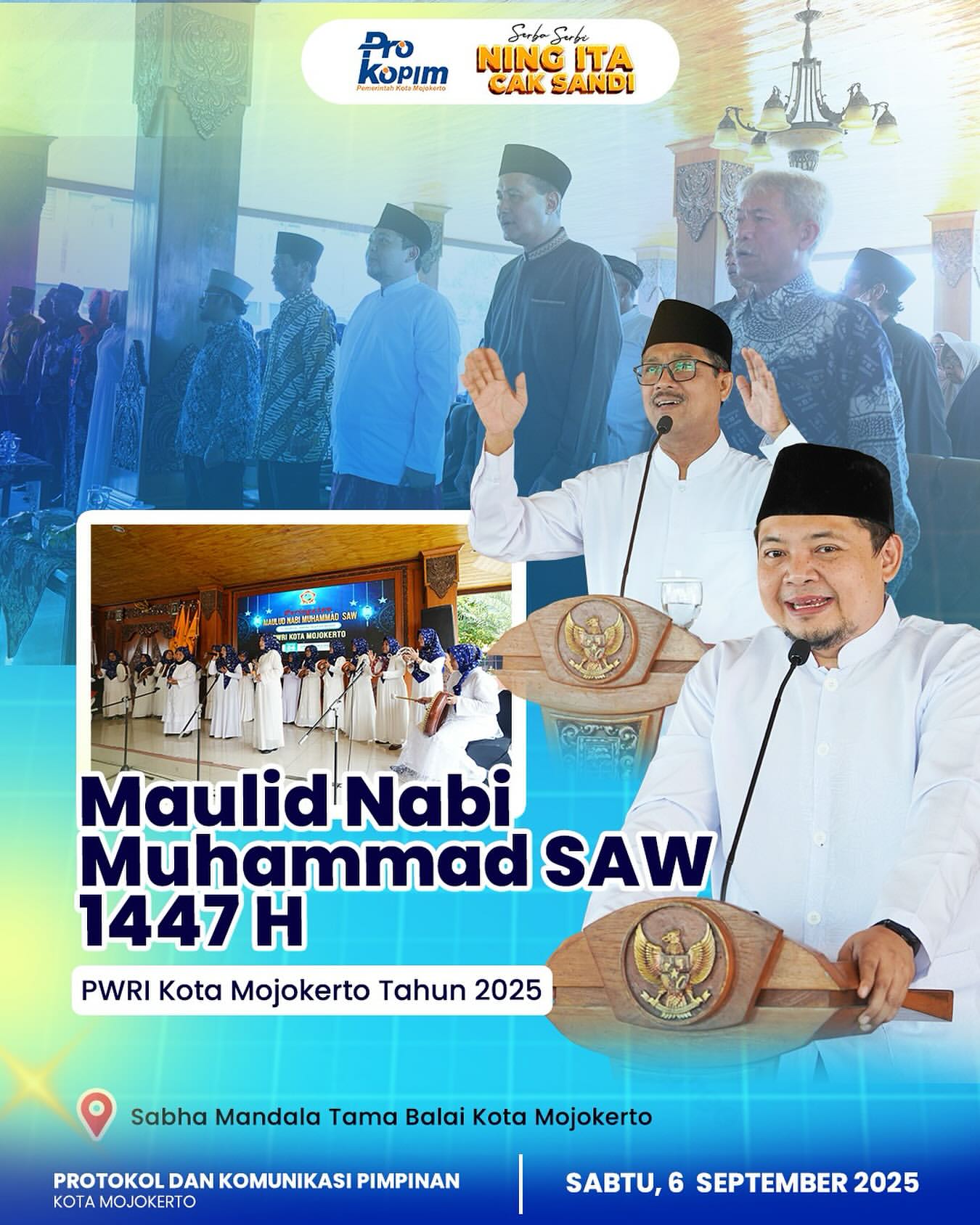 Wakil Wali Kota Mojokerto Hadiri Peringatan Maulid Nabi Muhammad SAW 1447 Hijriyah