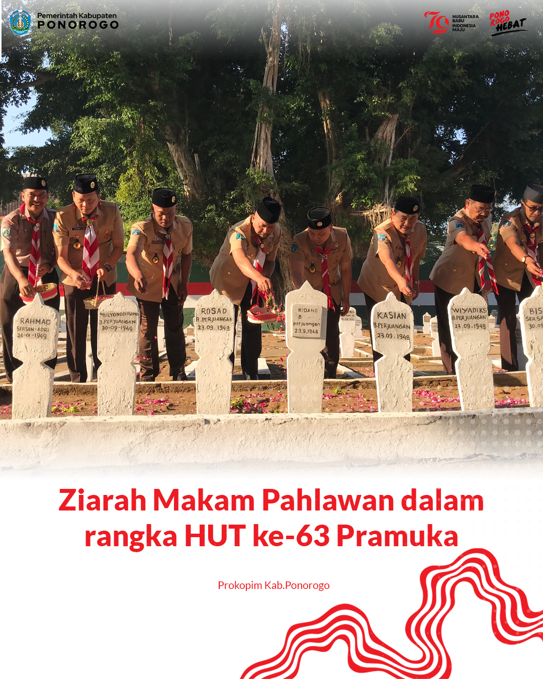 Menyambut HUT ke-63 Pramuka, Ziarah ke Taman Makam Pahlawan