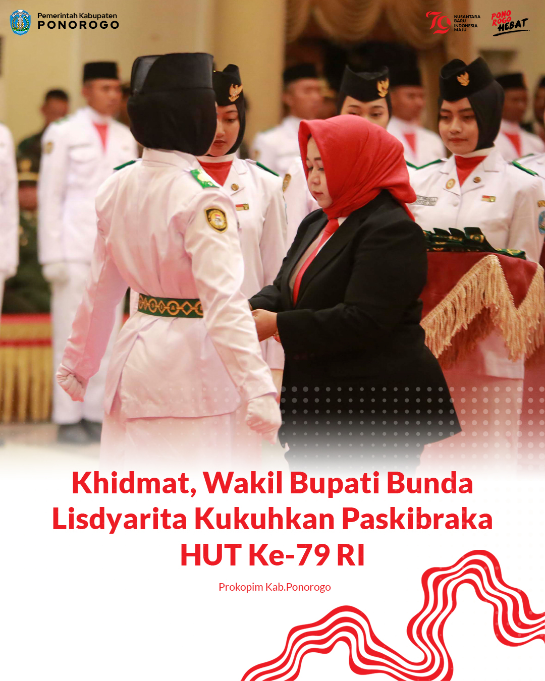 Paskibraka Kabupaten Ponorogo Siap Menghormati HUT RI ke-79