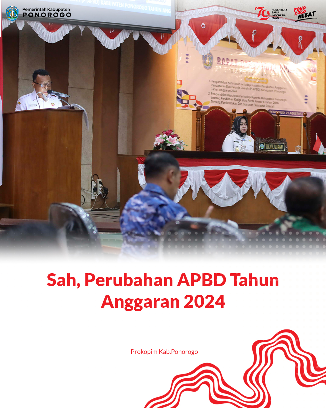 Raperda Perubahan APBD Kabupaten Ponorogo Disetujui