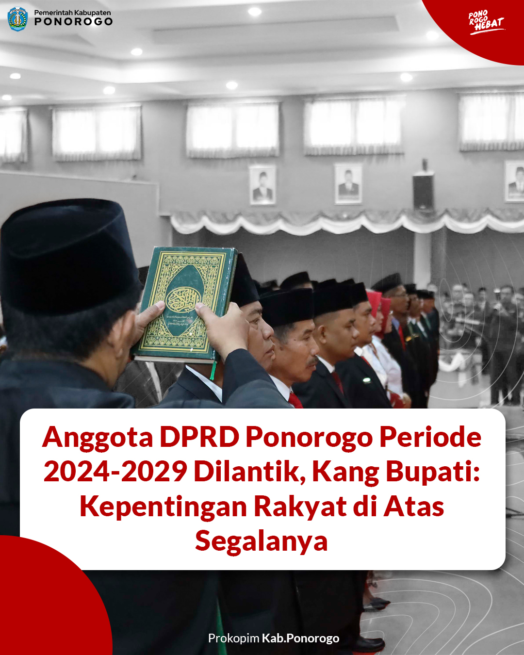Pelantikan Anggota DPRD Ponorogo Periode 2024-2029