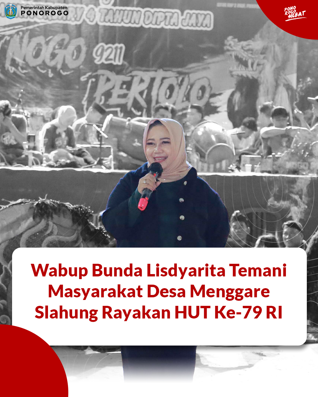 Pertunjukan Jaran Thik Rayakan HUT ke-79 RI di Tulungagung