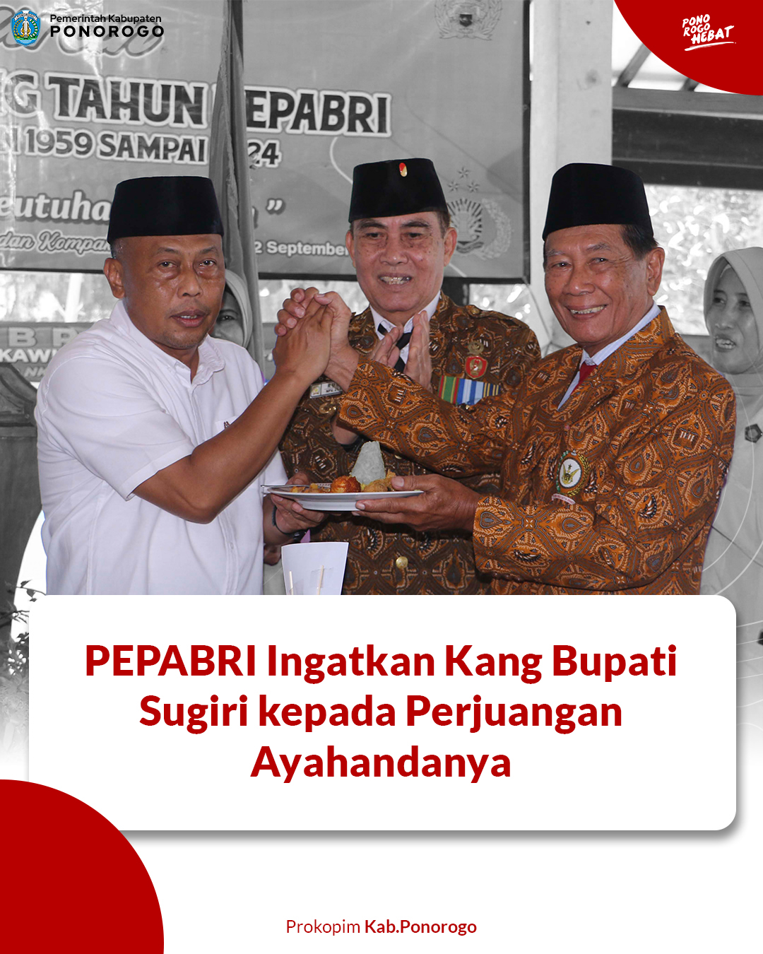 Purnawirawan TNI-Polri Rayakan HUT ke-65 PEPABRI di Ponorogo